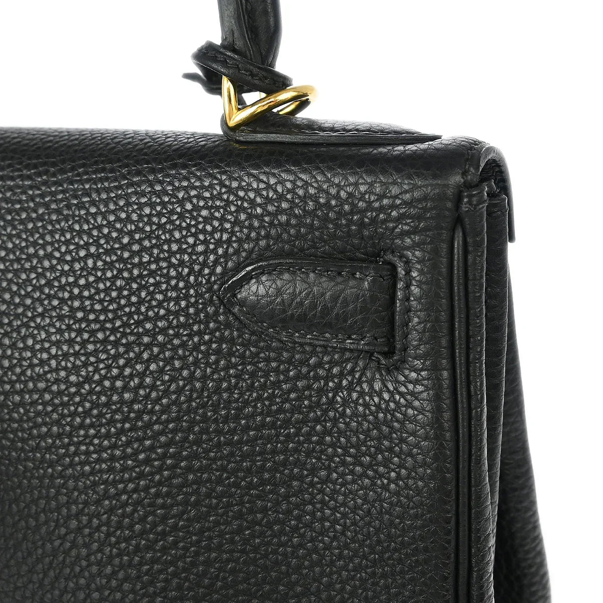 Hermes Black Togo Kelly 28 Retourne 2way Shoulder Handbag