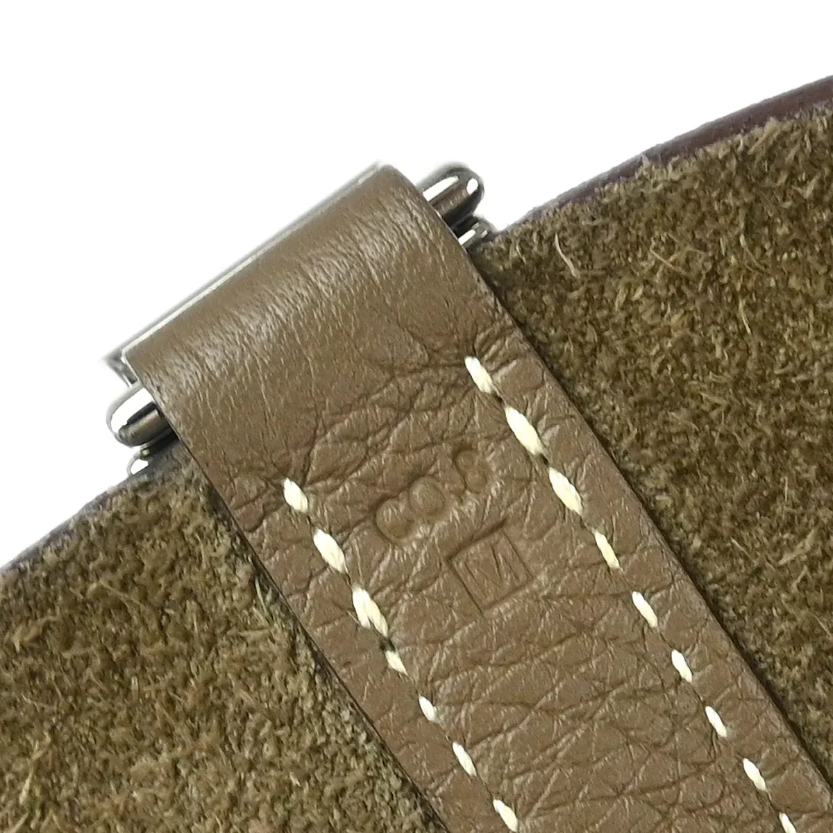 Hermes 2009 Etoupe Gray Taurillon Clemence Picotin Lock 22 MM Handbag