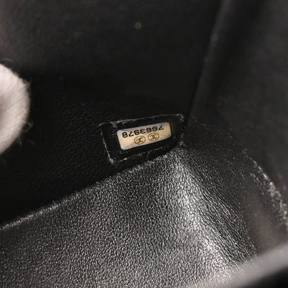 Chanel 2001-2003 Black Caviar Small Classic Double Flap Shoulder Bag