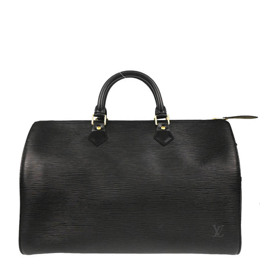 Louis Vuitton 1999 Black Epi Speedy 35 Handbag M42992