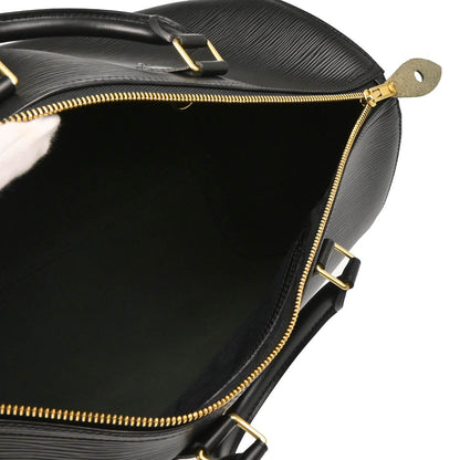 Louis Vuitton 1999 Black Epi Speedy 35 Handbag M42992