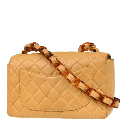 Chanel 1996-1997 Beige Lambskin Shoulder Bag