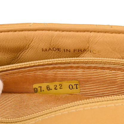 Chanel 1996-1997 Beige Lambskin Shoulder Bag