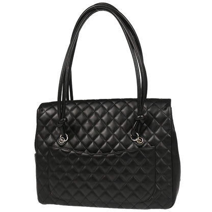Chanel 2005-2006 Black Calfskin Cambon Ligne Tote Handbag