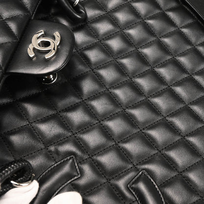 Chanel 2005-2006 Black Calfskin Cambon Ligne Tote Handbag