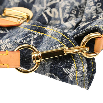 Louis Vuitton 2006 Blue Monogram Denim Mini Pleaty Raye Handbag M95333