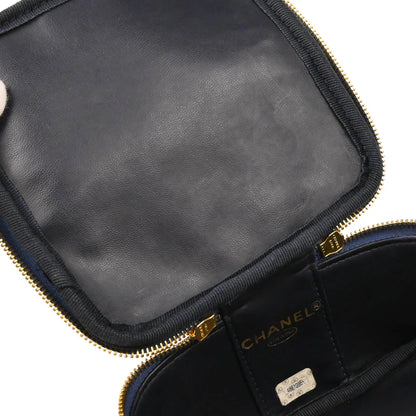 Chanel 1996-1997 Blue Denim Vanity Handbag