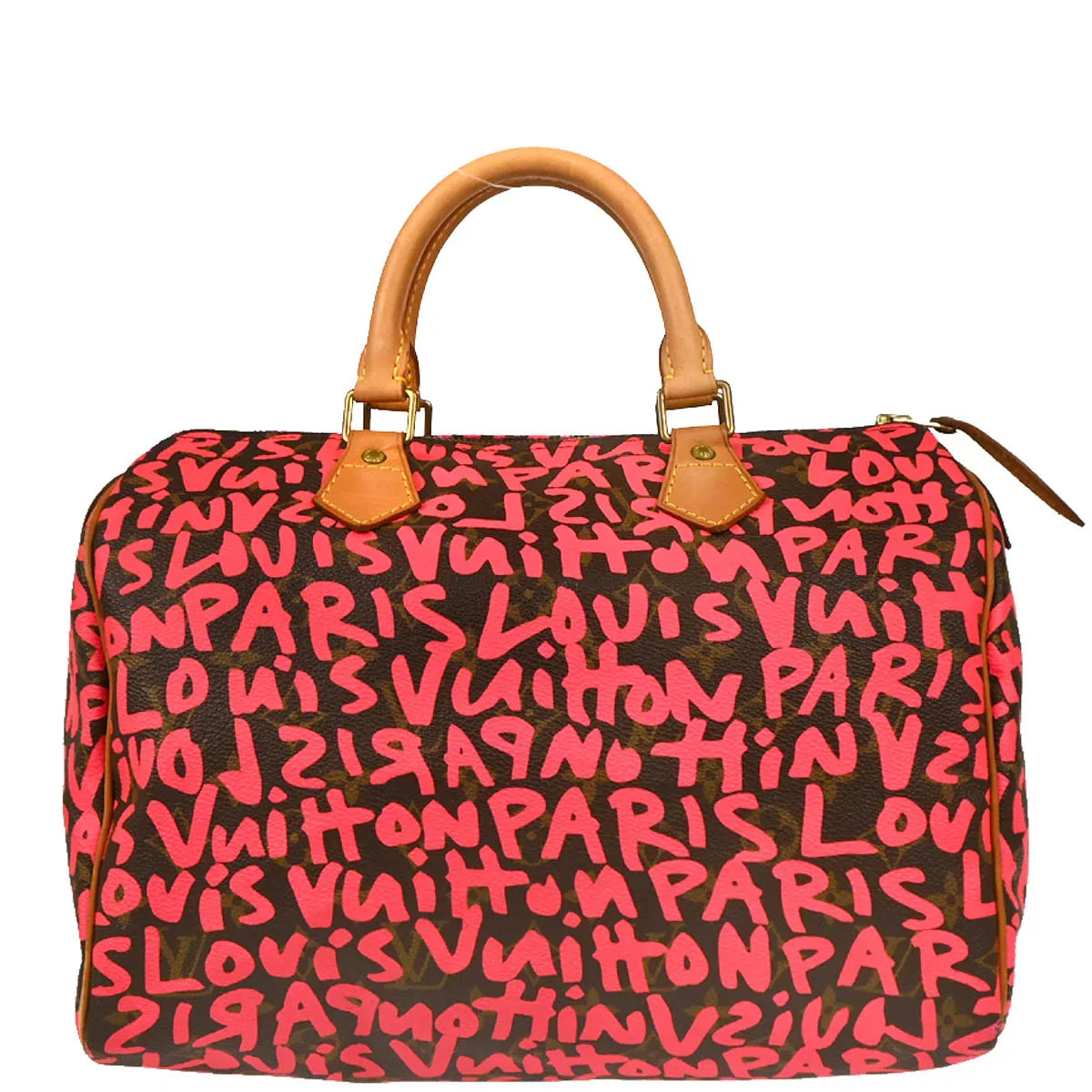 Louis Vuitton 2008 Pink Monogram Graffiti Speedy 30 Handbag M93704