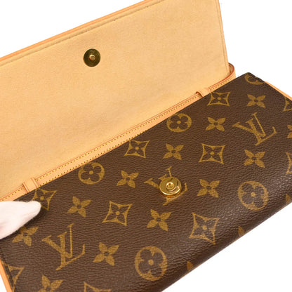 Louis Vuitton 2002 Monogram Pochette Twin GM Crossbody Bag M51852