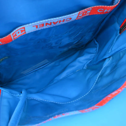 Chanel 2001-2003 Light Blue Orange Canvas Sport Line Backpack