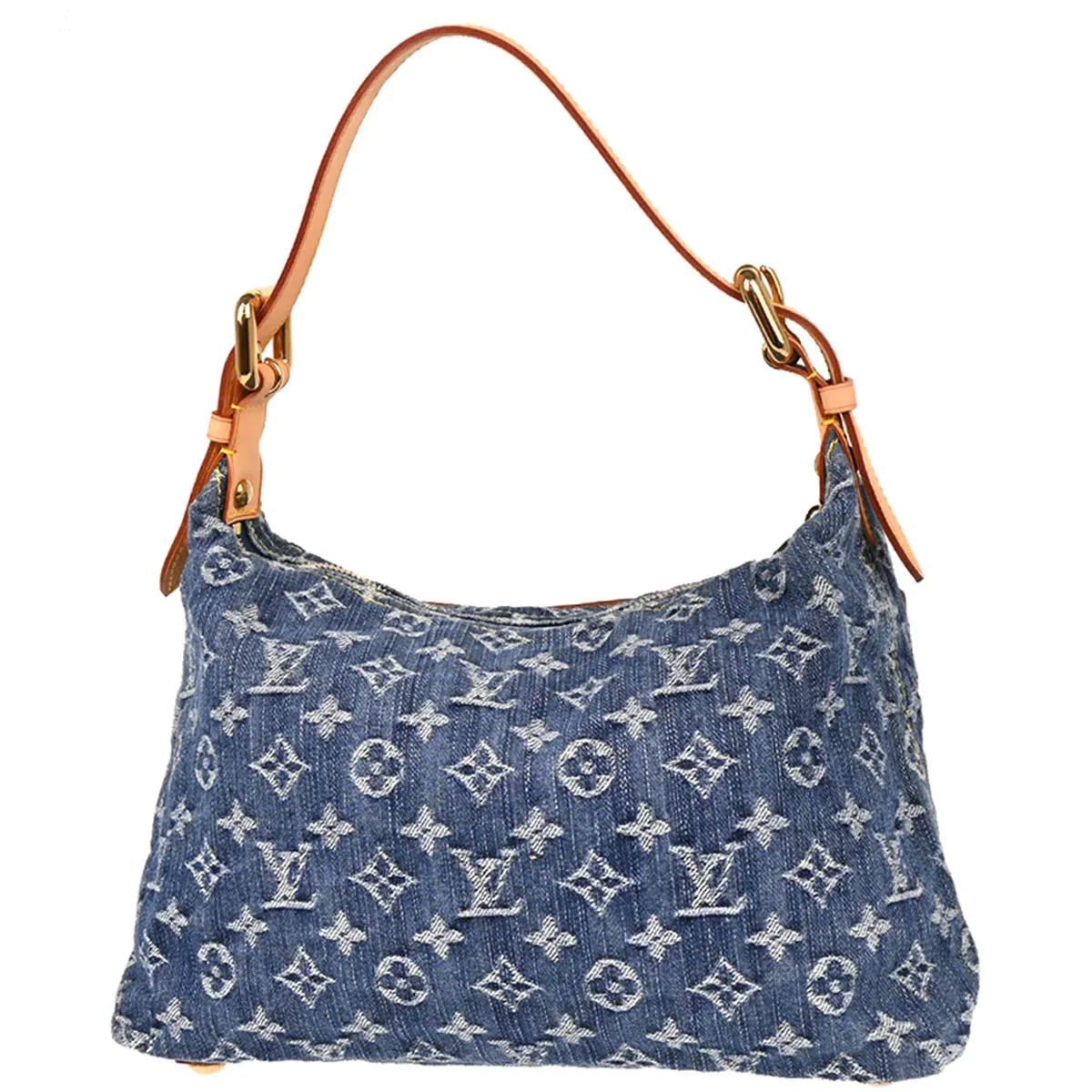 Louis Vuitton 2006 Blue Monogram Denim Baggy PM Shoulder Bag M95049