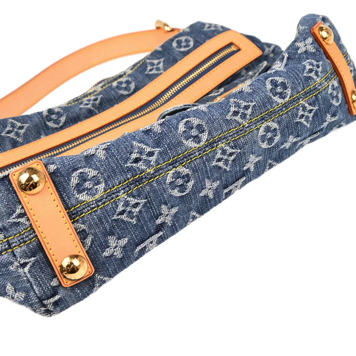 Louis Vuitton 2006 Blue Monogram Denim Baggy PM Shoulder Bag M95049