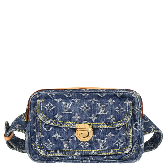 Louis Vuitton 2007 Blue Monogram Denim Bum Bag Waist Pouch M95347
