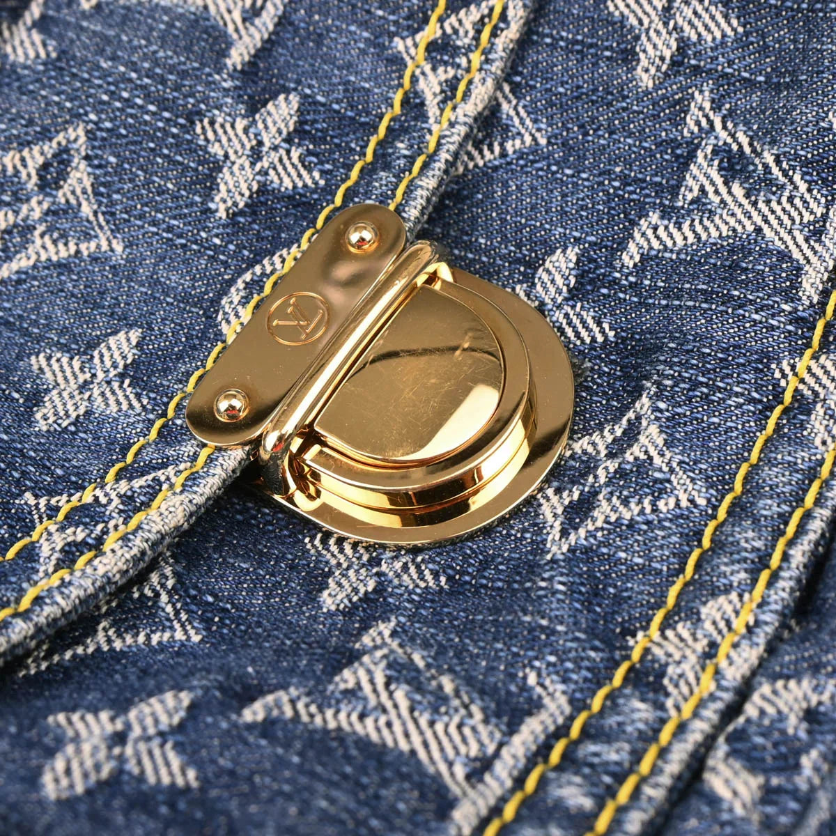 Louis Vuitton 2007 Blue Monogram Denim Bum Bag Waist Pouch M95347