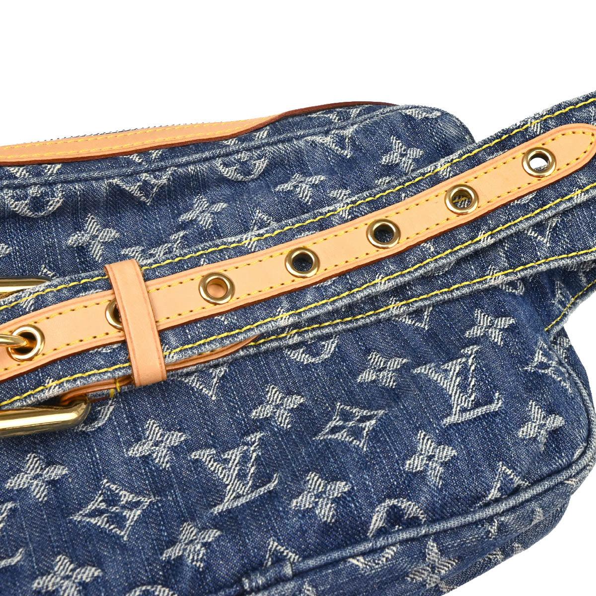 Louis Vuitton 2007 Blue Monogram Denim Bum Bag Waist Pouch M95347