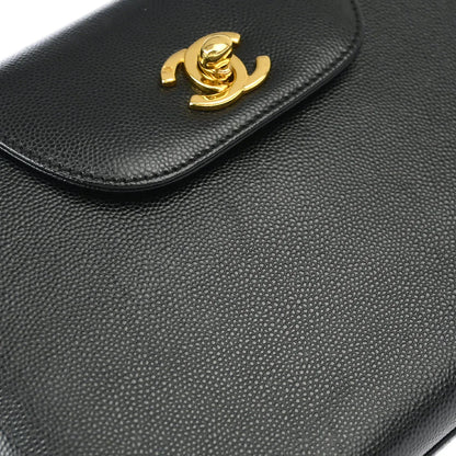 Chanel 1997-1999 Black Caviar Handbag