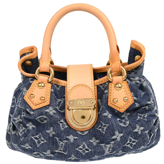 Louis Vuitton 2006 Blue Monogram Denim Pleaty Handbag M95020