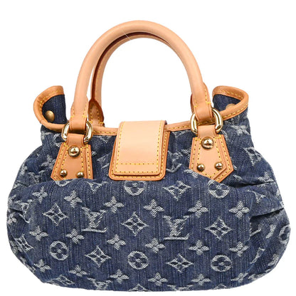 Louis Vuitton 2006 Blue Monogram Denim Pleaty Handbag M95020