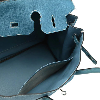 Hermes Blue Jean Togo Birkin 35 Handbag