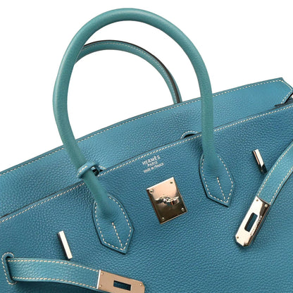 Hermes Blue Jean Togo Birkin 35 Handbag