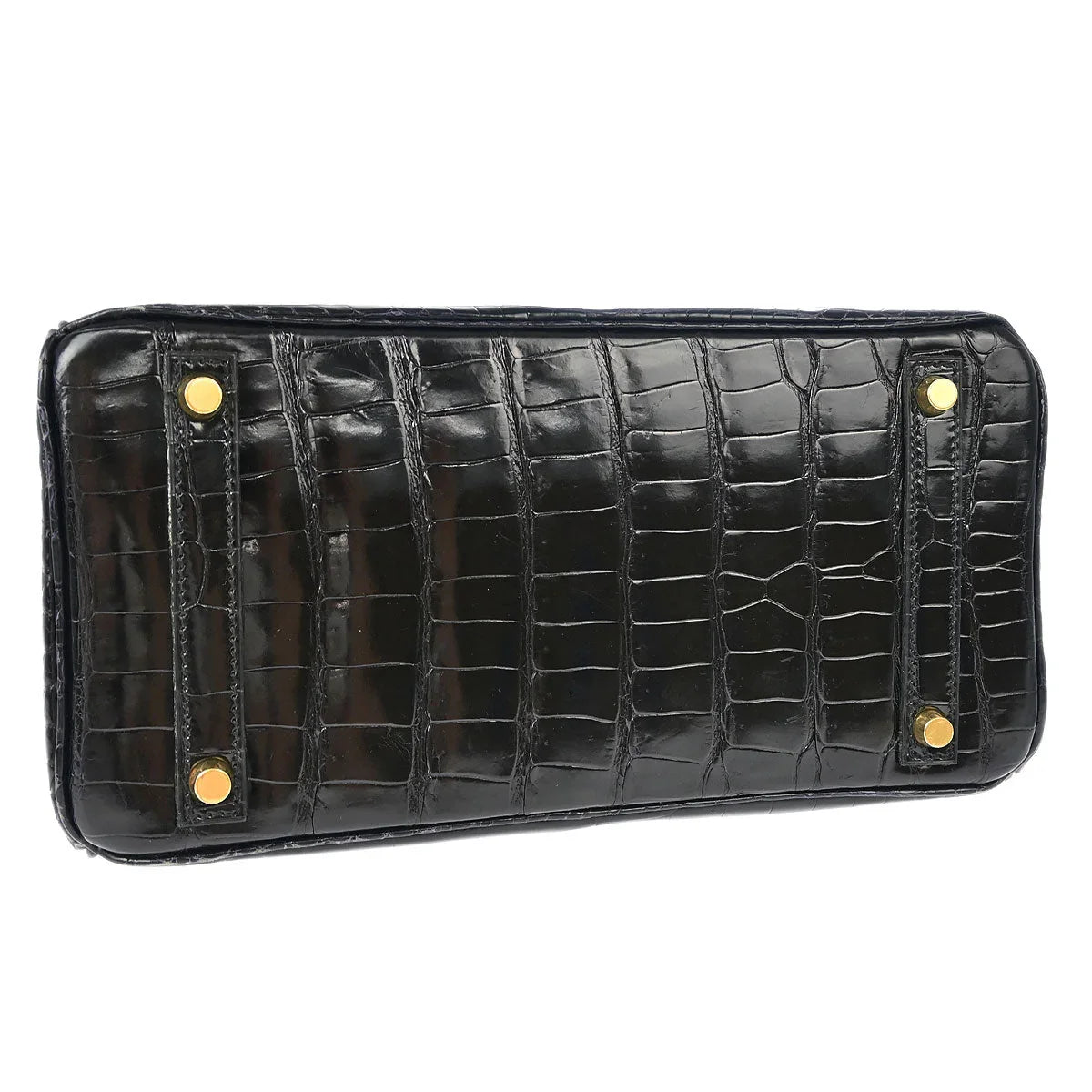 Hermes * Black Porosus Birkin 30 Handbag