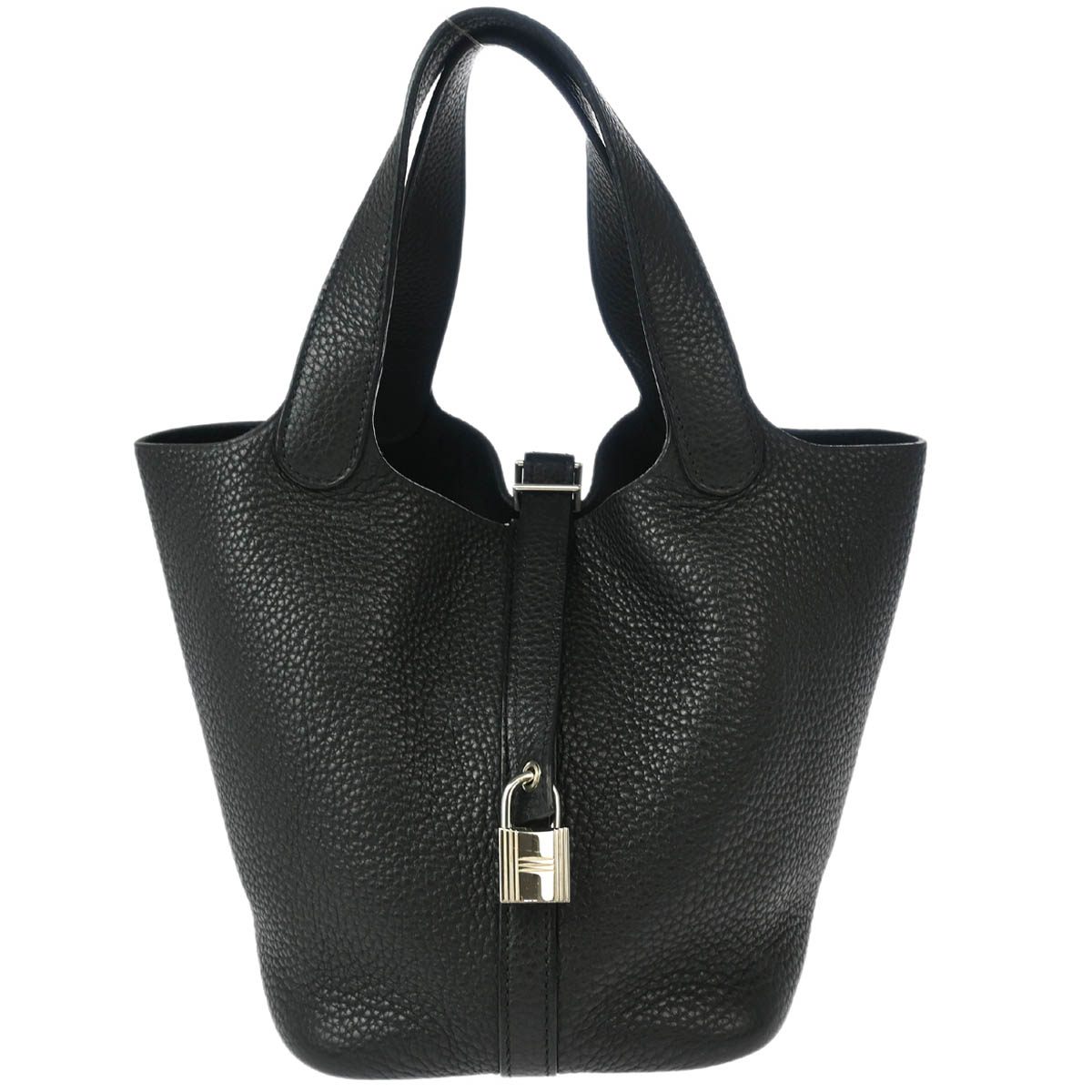 Hermes 2009 Black Taurillon Clemence Picotin Lock 18 PM Handbag