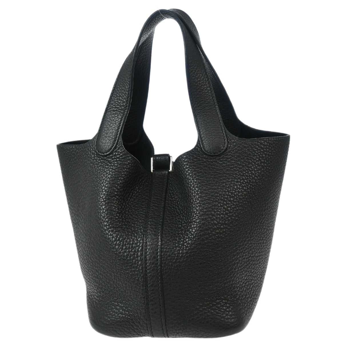 Hermes 2009 Black Taurillon Clemence Picotin Lock 18 PM Handbag
