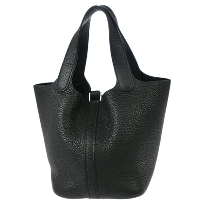 Hermes 2009 Black Taurillon Clemence Picotin Lock 18 PM Handbag