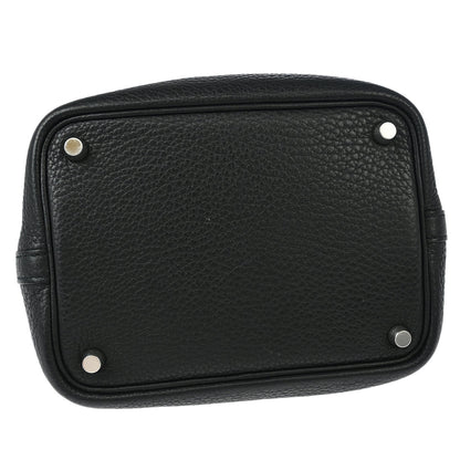 Hermes 2009 Black Taurillon Clemence Picotin Lock 18 PM Handbag