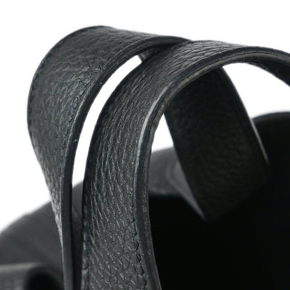 Hermes 2009 Black Taurillon Clemence Picotin Lock 18 PM Handbag