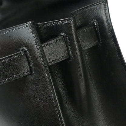 Hermes Black Box Calf Kelly 28 Sellier 2way Shoulder Handbag