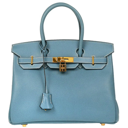 Hermes Blue Jean Epsom Birkin 30 Handbag