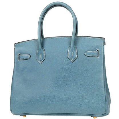 Hermes Blue Jean Epsom Birkin 30 Handbag