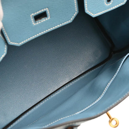 Hermes Blue Jean Epsom Birkin 30 Handbag
