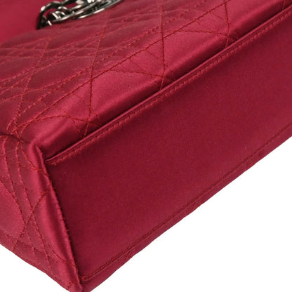 Christian Dior 1999 Bordeaux Satin Rhinestone Small Lady Dior Handbag