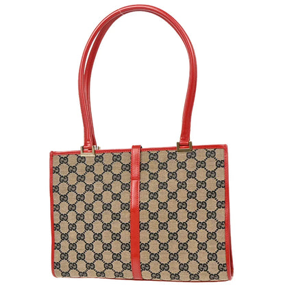 Gucci Red Beige GG Jackie Hobo Handbag