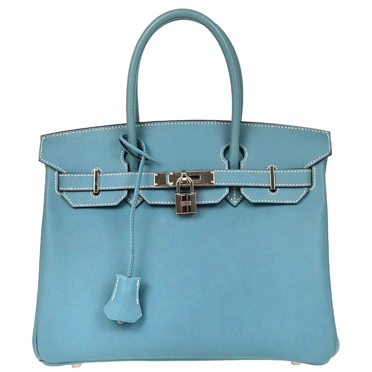 Hermes Blue Jean Epsom Birkin 30 Handbag