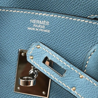 Hermes Blue Jean Epsom Birkin 30 Handbag