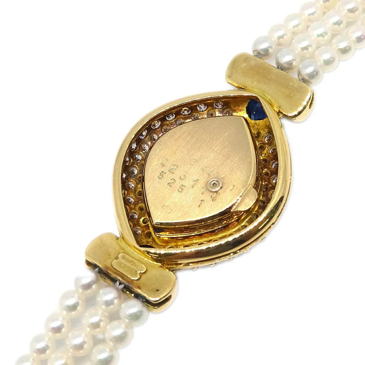 Chopard Ref.104470-0003 YG Diamond Pearl Quartz Watch 18KYG Sapphire