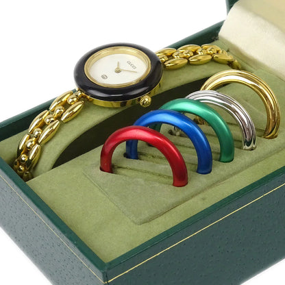 Gucci 11/12 Change Bezel Chameleon Quartz Watch SS