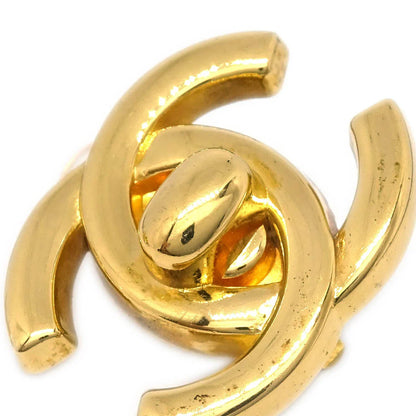 Chanel CC Turnlock Earrings Clip-On Gold Small 96A