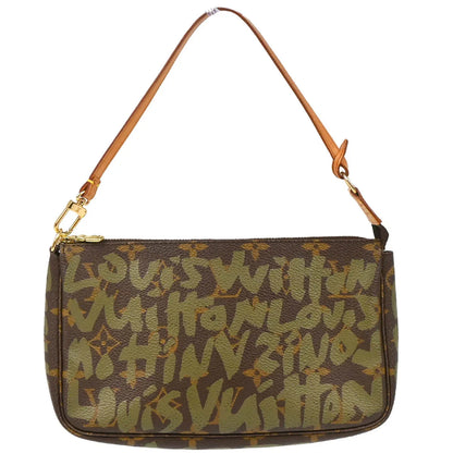 Louis Vuitton 2001 khaki Graffiti Pochette Accessoires Handbag M92191