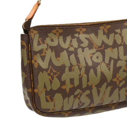 Louis Vuitton 2001 khaki Graffiti Pochette Accessoires Handbag M92191
