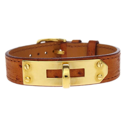 Hermes 1998 * Chestnut Ostrich Kelly Bracelet □B
