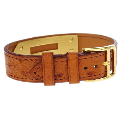 Hermes 1998 * Chestnut Ostrich Kelly Bracelet □B