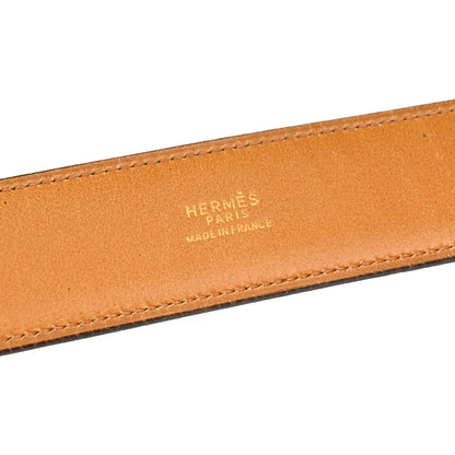 Hermes 1976 Ebene Natural Box Calf Belt Small Good