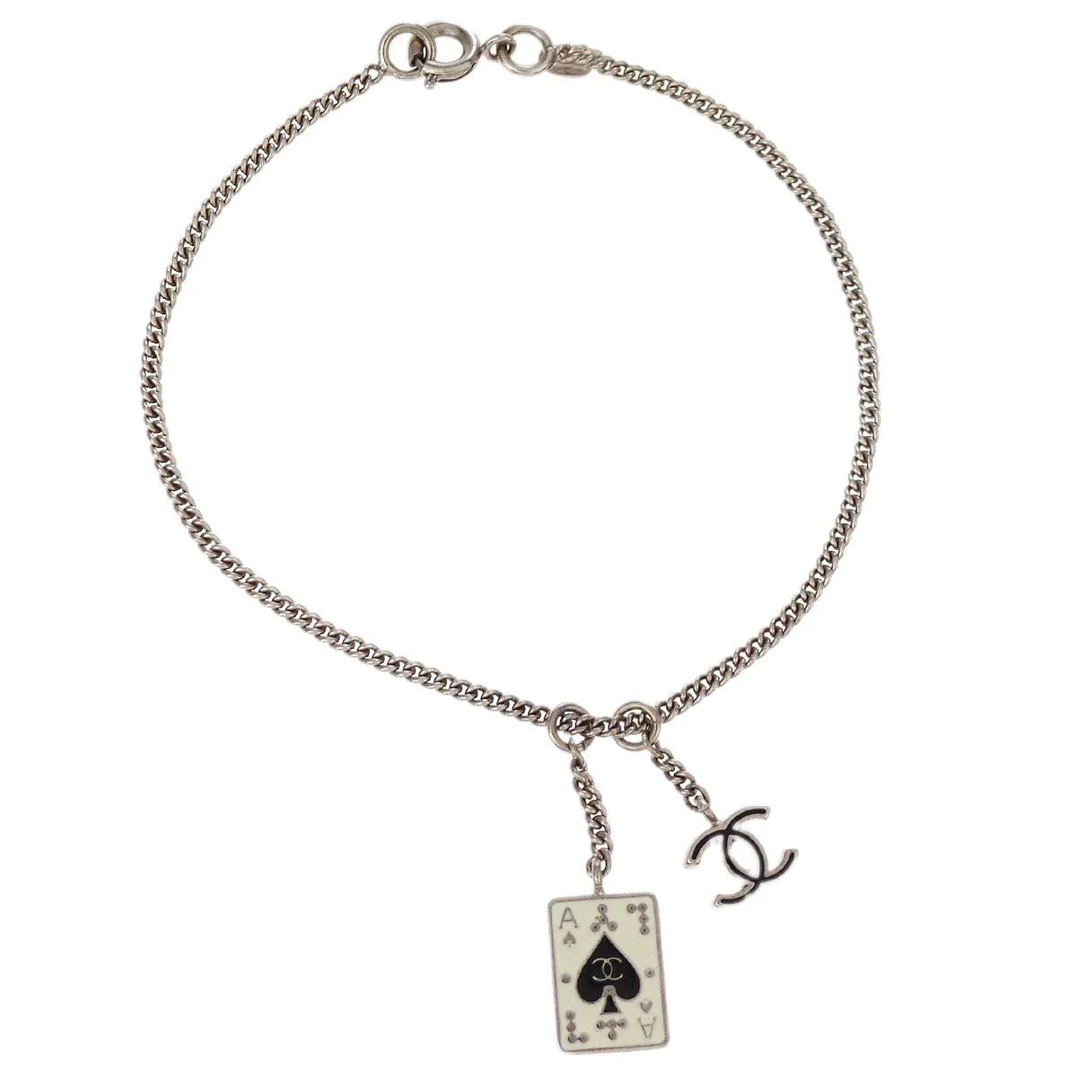 Chanel Silver Chain CC Trump Bracelet 05A