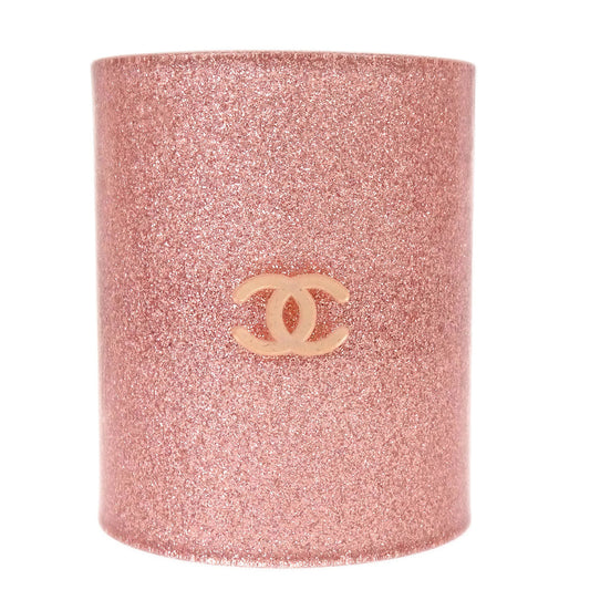 Chanel Hair Clip Hairpin Barrette Silver Pink 00A