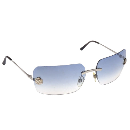 Chanel Sunglasses Eyewear Blue Silver Small Good