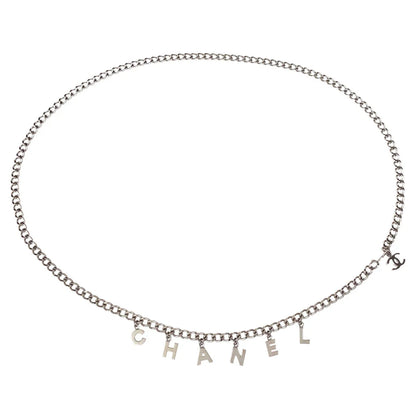 Chanel Silver Chain Belt Icon Small Good 04V